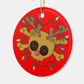 Ren-Schädel Keramik Ornament (Links)
