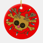 Ren-Schädel Keramik Ornament (Hinten)