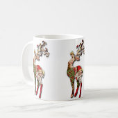 Ren-Silhouette-WeihnachtsTasse Kaffeetasse (Vorderseite Links)