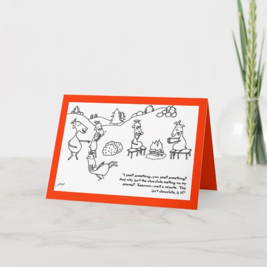 Ren Smores Feiertagskarte (Vorderseite)