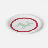 Ren-Strickjacke-Wetter-Platte Pappteller (Schrägansicht)