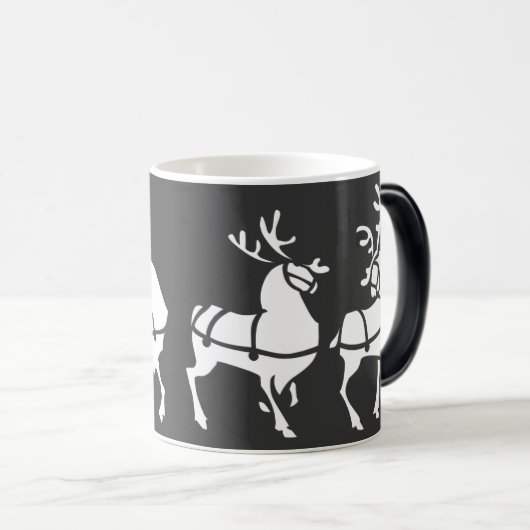 Ren-Tassen-Kaffeetasse-festliche blaue Verwandlungstasse (VorderseiteRechts)