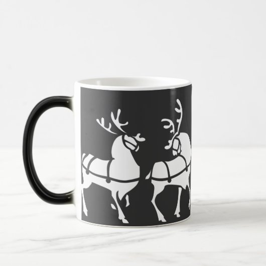 Ren-Tassen-Kaffeetasse-festliche blaue Verwandlungstasse (Links)