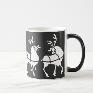 Ren-Tassen-Kaffeetasse-festliche blaue Verwandlungstasse