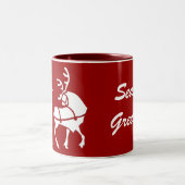 Ren-Tassen-Kaffeetasse-festlicher Weihnachtsdekor Zweifarbige Tasse (Mittel)