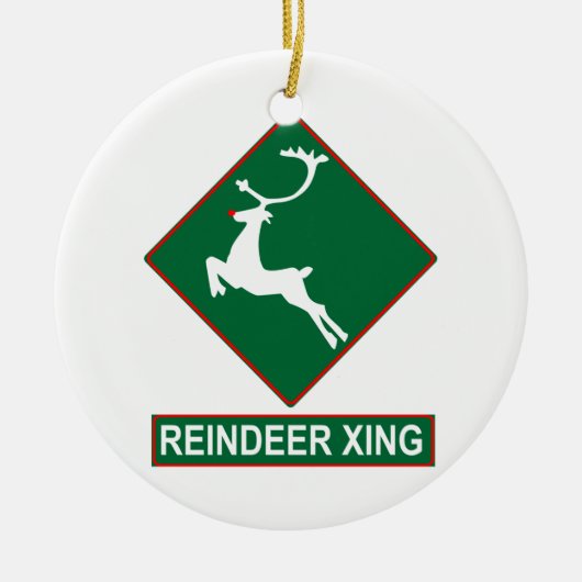Ren-Überfahrt-Verzierung Keramik Ornament (Vorne)