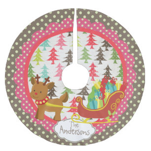 Ren-und Polyester Weihnachtsbaumdecke