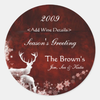 Ren und Rot kundengebundene Runder Aufkleber