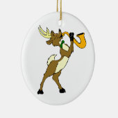 Ren und Saxophon Keramik Ornament (Rechts)