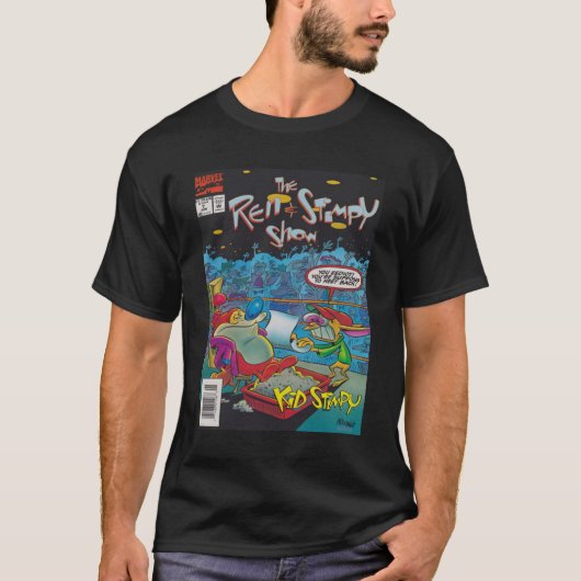 Ren und Stimpy Boxing Comic T-Shirt (Vorderseite)