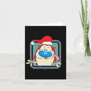 Ren und Stimpy Festive Weihnachten Santa Hut Stimp Karte