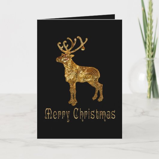 Ren-Weihnachten Feiertagskarte (Vorderseite)
