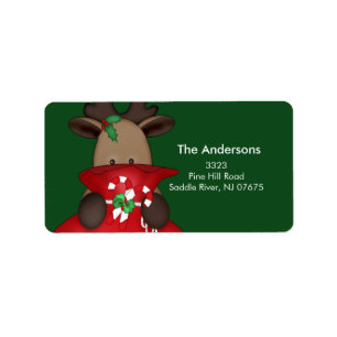 Ren-Weihnachtsfeiertags-Rücksendeadresse-Aufklebe Adressaufkleber