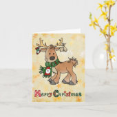 Ren zu Weihnachten Karte (Gelbe Blume)
