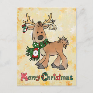 Ren zu Weihnachten Postkarte