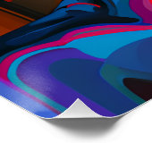 Rena Queen Auburn Brown Hair Black Melanin Afro Poster (Ecke)