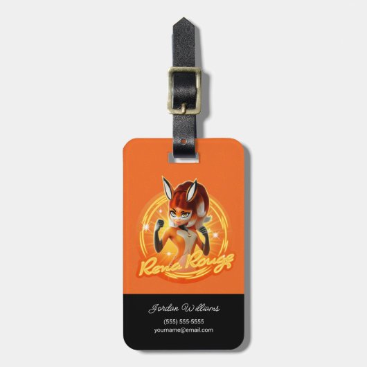 Rena Rouge Circle Abzeichen Gepäckanhänger (Vorderseite vertikal)