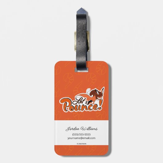 Rena Rouge | Lasst uns abprallen Gepäckanhänger (Rückseite vertikal)