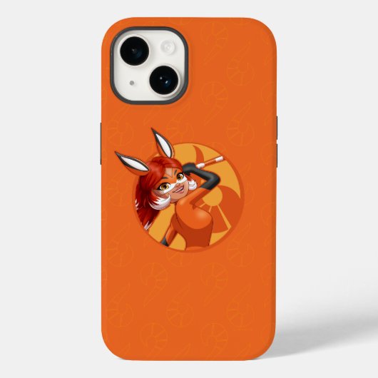 Rena Rouge Orange Abzeichen Case-Mate iPhone Hülle (Rückseite)