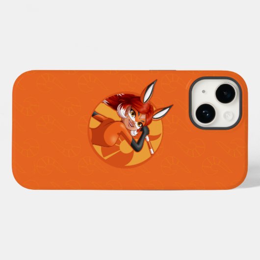Rena Rouge Orange Abzeichen Case-Mate iPhone Hülle (Rückseite (Horizontal))