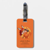 Rena Rouge Orange Abzeichen Gepäckanhänger (Rückseite vertikal)