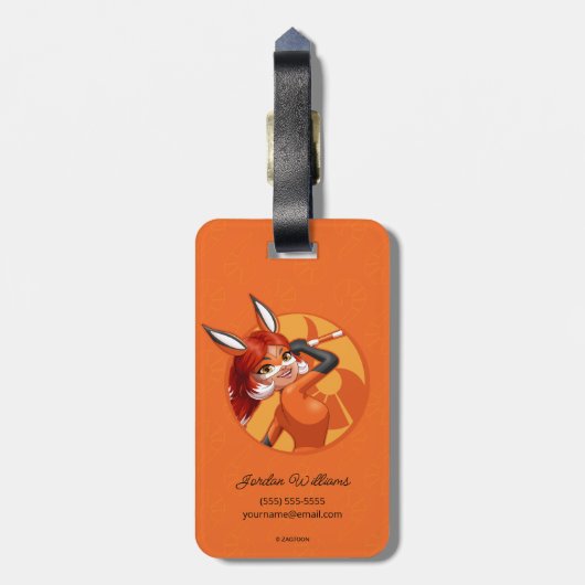 Rena Rouge Orange Abzeichen Gepäckanhänger (Rückseite vertikal)