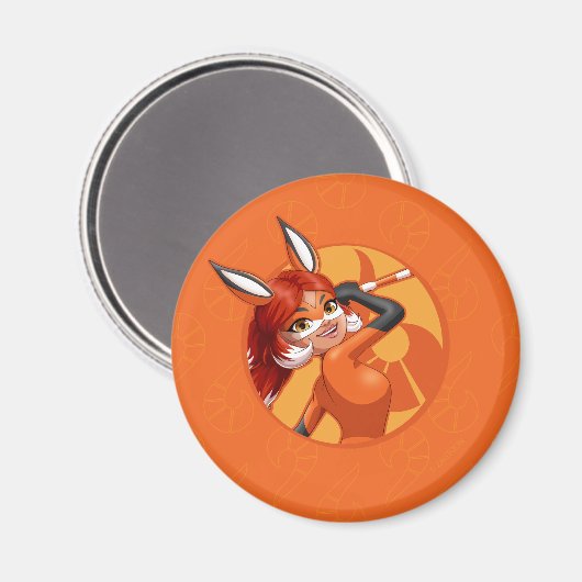 Rena Rouge Orange Abzeichen Magnet (Vorderseite/Rückseite)