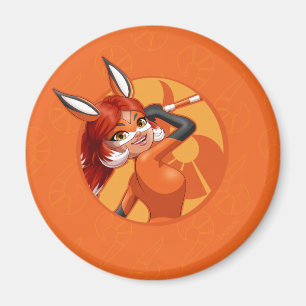 Rena Rouge Orange Abzeichen Magnet