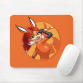Rena Rouge Orange Abzeichen Mousepad (Mit Mouse)