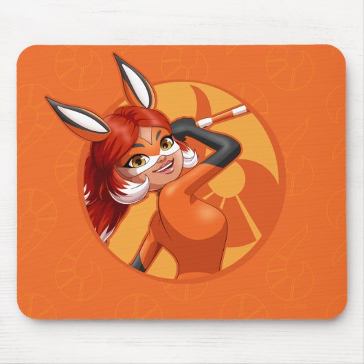 Rena Rouge Orange Abzeichen Mousepad (Vorne)