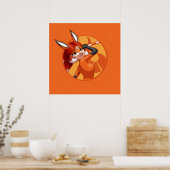 Rena Rouge Orange Abzeichen Poster (Küche)