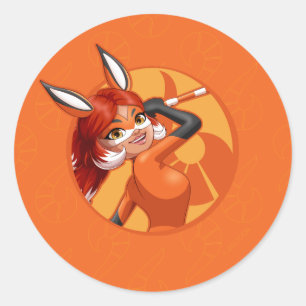 Rena Rouge Orange Abzeichen Runder Aufkleber