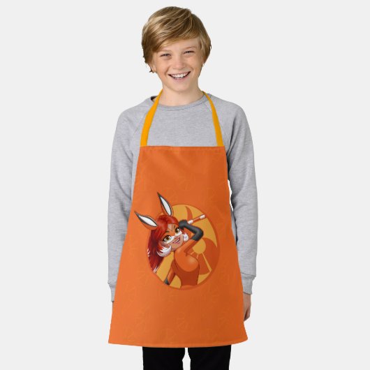 Rena Rouge Orange Abzeichen Schürze (Getragen)