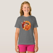 Rena Rouge Orange Abzeichen T-Shirt (Vorne ganz)