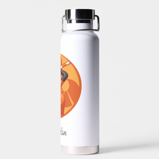 Rena Rouge Orange Abzeichen Trinkflasche (Rückseite)