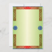 Renaisaince Mittelalterliche Hochzeit Einladung (Rückseite)