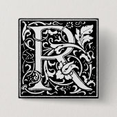 Renaissance Alphabet Letter R - Button (Vorderseite)
