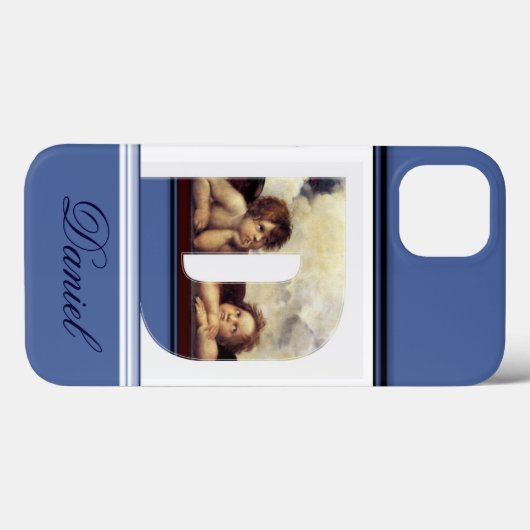 RENAISSANCE ANGEL D LETTER Winged Cherub Monogramm Case-Mate iPhone Hülle (Rückseite (Horizontal))