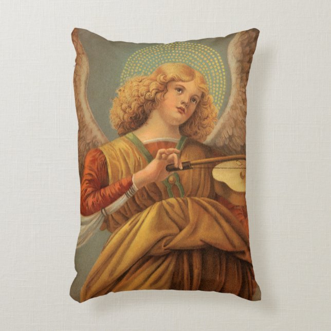 Renaissance Angel Violine Melozzo da Forli Dekokissen (Vorderseite(Vertikal))