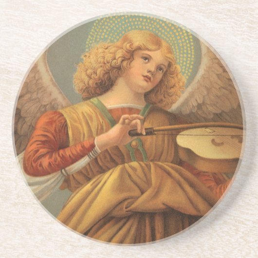 Renaissance Angel Violine Melozzo da Forli Sandstein Untersetzer (Vorne)