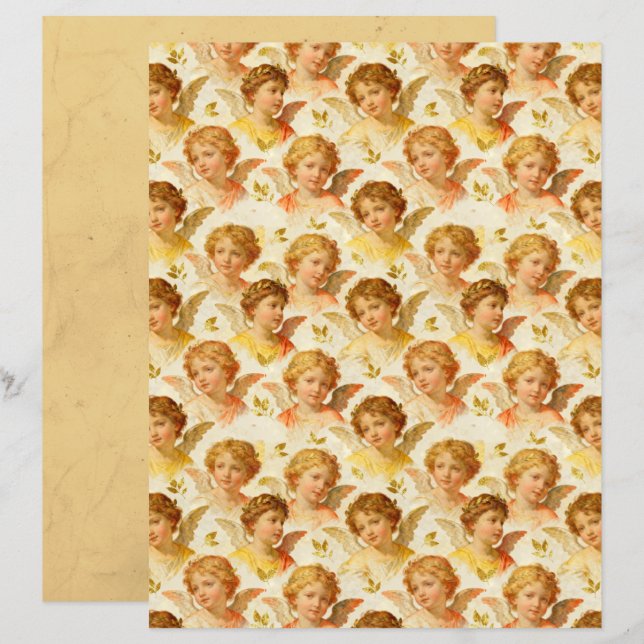 Renaissance Angels Scrapbook Paper (Vorne/Hinten)