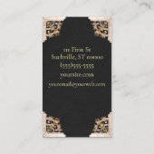 Renaissance Antique Style (Schwarz) Visitenkarte (Rückseite)