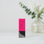 RENAISSANCE ARCHITECT Architecture, Pink Black Mini Visitenkarte (Stehend Vorderseite)