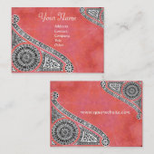 RENAISSANCE ARCHITECT,Architektur,Antiquitätenrosa Visitenkarte (Vorne/Hinten)