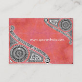 RENAISSANCE ARCHITECT,Architektur,Antiquitätenrosa Visitenkarte (Rückseite)