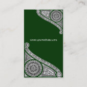 RENAISSANCE ARCHITECT,Architektur,Grün Weiß Visitenkarte (Rückseite)