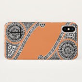RENAISSANCE ARCHITECT Mandarine Orange Monogramm Case-Mate iPhone Hülle (Rückseite (Horizontal))