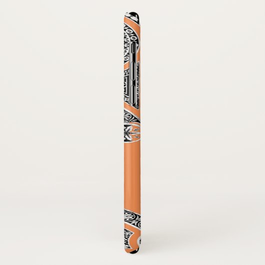 RENAISSANCE ARCHITECT Mandarine Orange Monogramm Case-Mate iPhone Hülle (Hinten/Links)