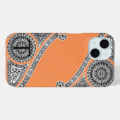 RENAISSANCE ARCHITECT Mandarine Orange Monogramm Case-Mate iPhone Hülle (Rückseite (Horizontal))