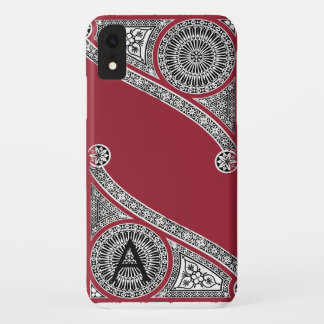 RENAISSANCE ARCHITECT Marsala Red Monogram Case-Mate iPhone Hülle